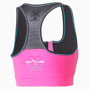 PUMA x BARBELLS FOR BOOBS Front-Zip Women's Sports Bra, Luminous Pink