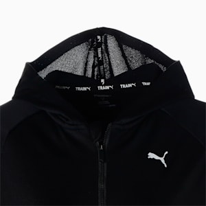 ウィメンズ トレーニング PUMA FIT テックニットフルジップ フーテッド ジャケット, Puma Black