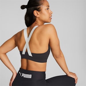 ウィメンズ トレーニングPUMA FIT ブラトップ 中サポート, Puma Black, extralarge-JPN