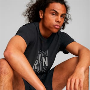 メンズ ランニング ロゴ 半袖 Tシャツ, Puma Black