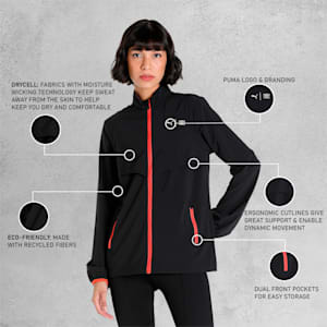 PUMA x FIRST MILE Woven Running Jacket Women, Puma Black, extralarge-IND