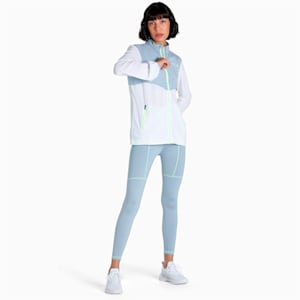 PUMA x FIRST MILE Woven Running Jacket Women, Puma White-Blue Wash, extralarge-IND