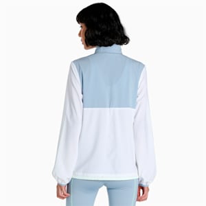 PUMA x FIRST MILE Woven Running Jacket Women, Puma White-Blue Wash, extralarge-IND