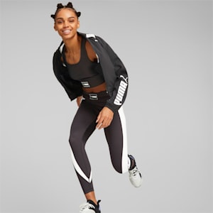 Chamarra para entrenar PUMA Fit tejida a la moda para mujer, PUMA Black