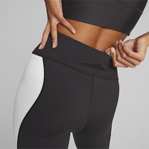 Leggings de entrenamiento de talle alto y 7/8 PUMA Fit para mujer, PUMA Black-PUMA White