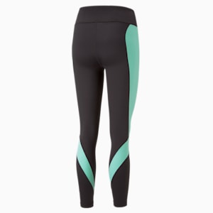 Leggings de entrenamiento de talle alto y 7/8 PUMA Fit para mujer, PUMA Black-Electric Peppermint