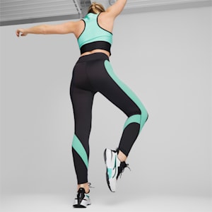 PUMA Fit High Waist 7/8 Training Leggings Women, PUMA Black-Electric Peppermint