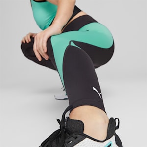 PUMA Fit High Waist 7/8 Training Leggings Women, PUMA Black-Electric Peppermint