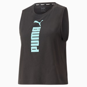 PUMA Fit Tri-blend Training Tank Top Women, PUMA Black-Electric Peppermint, extralarge-GBR