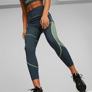 FormKnit Seamless Training Leggings Women, Dark Night-Fizzy Lime