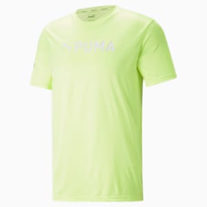 PUMA Fit Logo Graphic Training Tee Men, Fast Yellow