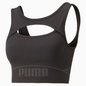 FormKnit Seamless Training Bra Women, PUMA Black-Strong Gray