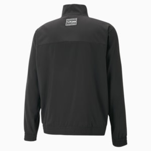PUMA Fit Woven Half-Zip Training Jacket Men, PUMA Black-Fizzy Lime