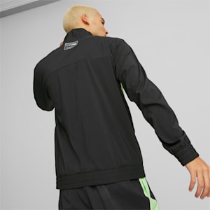 PUMA FIT Woven Men's Jacket, PUMA Black-Fizzy Lime
