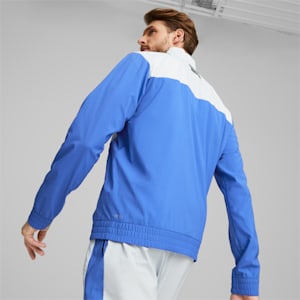 PUMA Fit Woven Half-Zip Training Jacket Men, Royal Sapphire-Platinum Gray