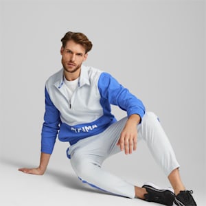 PUMA Fit Woven Half-Zip Training Jacket Men, Royal Sapphire-Platinum Gray