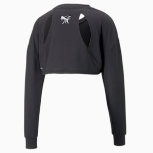 Forever Luxe CLOUDSPUN Cropped Training Women's Sweatshirt, PUMA Black
