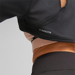 Sudadera corta de entrenamiento Forever Luxe CLOUDSPUN para mujer, PUMA Black