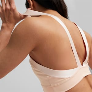 Flawless Sculpt Longline Women's Training Sports Bra, Rose Dust