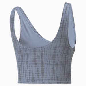Studio Printed Cropped Training Top Women, Filtered Ash