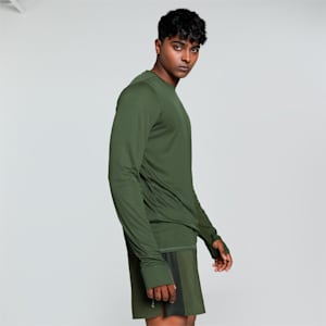 RUN FAVOURITE Long Sleeve Men's Running Tee, Dark Olive, extralarge-IND