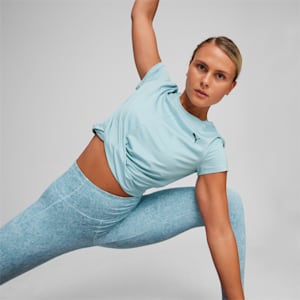 T-shirt d’entraînement Studio Yogini Lite Twist, femme, Turquoise Surf, extralarge