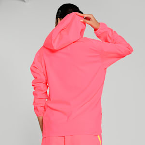 RUN FAV HOOD WOVEN Women's Hooded Jacket, Sunset Glow, extralarge-IND