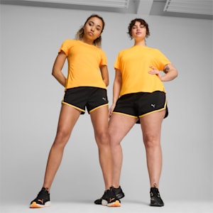 Shorts para correr Favourite Velocity 3'' para mujer, PUMA Black-w Sunstream, extralarge