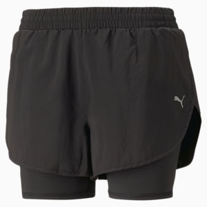 Run Favorite Woven 2-in-1 Running Shorts Women, PUMA Black, extralarge