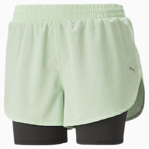 Run Fav Woven 2-In-1 Women's Running Shorts, Light Mint-PUMA Black, extralarge-IND