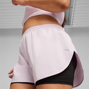 Run Fav Woven 2-In-1 Women's Running Shorts, PUMA Black-Grape Mist, extralarge-IND