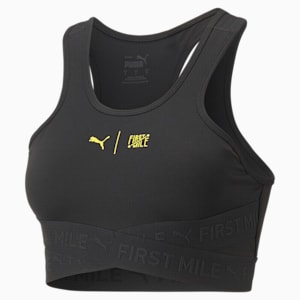 Puma Dance Jacquard Sports Bra In Black