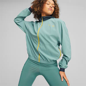 PUMA x First Mile Women's Woven Running Jacket, Adriatic, extralarge-IND