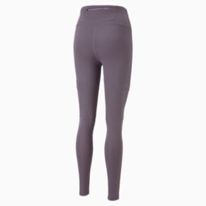SEASONS Women's Full-Length Trail Running Tights, Purple Charcoal