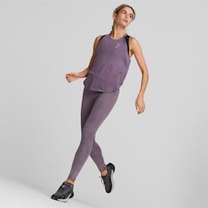 SEASONS Women's Full-Length Trail Running Tights, Purple Charcoal