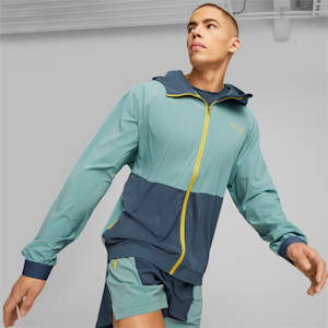 PUMA x First Mile Woven Running Jacket Men, Dark Night-Adriatic