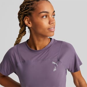 SEASONS coolCELL Women's Trail Running Tee, Purple Charcoal