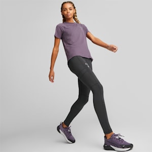 Camiseta para correr SEASONS coolCELL Trail para mujer, Purple Charcoal