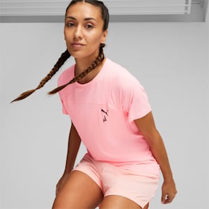 Camiseta para correr SEASONS coolCELL Trail para mujer, Koral Ice, extragrande