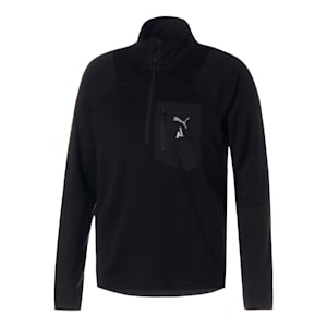 メンズ ランニング シーズンズ RAINCELL トレイルランニング 長袖 ハーフジップ プルオーバー, PUMA Black