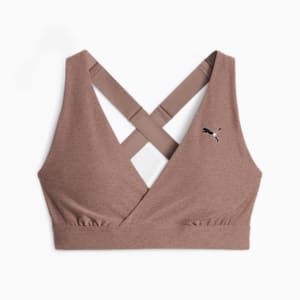 Bra de entrenamiento cruzado Yogini Mid Impact para mujer, Dark Clove, extralarge