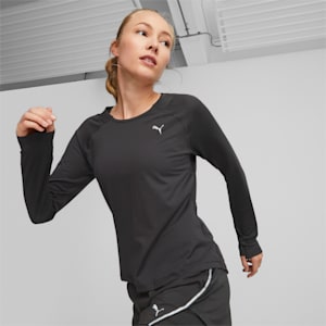 RUN CLOUDSPUN Longsleeve Women's T-Shirt, PUMA Black, extralarge-IND