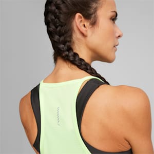 Playera sin mangas para correr RUN para mujer, Fast Yellow