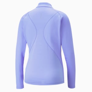 Camiseta con cierre medio Run CLOUDSPUN para mujer, Elektro Púrpura