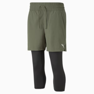 Studio 2In1 Men's Tights, Green Moss