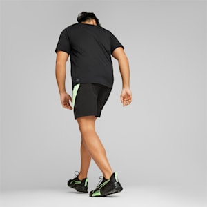 Shorts de punto para entrenamiento Fit Stretch para hombre, PUMA Black-Fizzy Lime