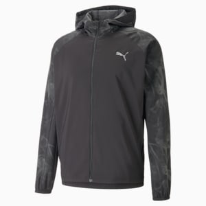 Run Favorite Men's Printed Woven Jacket, PUMA Black-AOP, extralarge