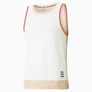 PUMA x CIELE Men's Running Singlet, Frosted Ivory-Granola, extralarge