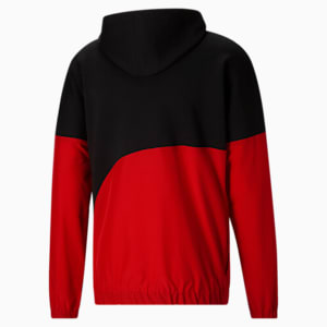 PUMA x FIRST MILE Men's Full-Zip Training Jacket, PUMA Black-High Risk Red, extralarge