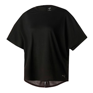 ウィメンズ ヨガ スタジオ 半袖 Tシャツ, PUMA Black
